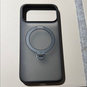 Black Phone Case with Ring Holder